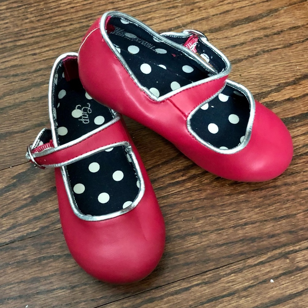 Baby Gap Red and Silver Flats. Size 8.